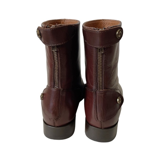 NEW Frye Melissa button leather zip ankle boot size 6.5 - Picture 8 of 11